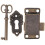 Door Lock With Key Retro Drawer Lock Dark Brown 1 Set 10
