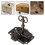 Door Lock With Key Retro Drawer Lock Dark Brown 1 Set 5
