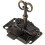 Door Lock With Key Retro Drawer Lock Dark Brown 1 Set 8