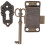 Door Lock With Key Retro Drawer Lock Dark Brown 1 Set 6
