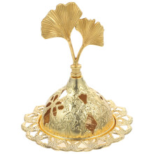 Incense Holders Alloy Censer Heater Candlestick Burner Golden