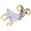 Sheep Brooch Multi Alloy Rhinestone Decor Pin 3