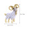 Sheep Brooch Multi Alloy Rhinestone Decor Pin 7
