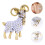 Sheep Brooch Multi Alloy Rhinestone Decor Pin 2