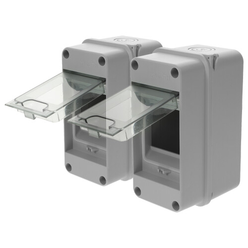 2pcs Breaker Distribution Junction Box Grey Abs For Daily Use 2