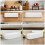 White Wooden Floor Mirror Base Stable Antislip Elegant 7