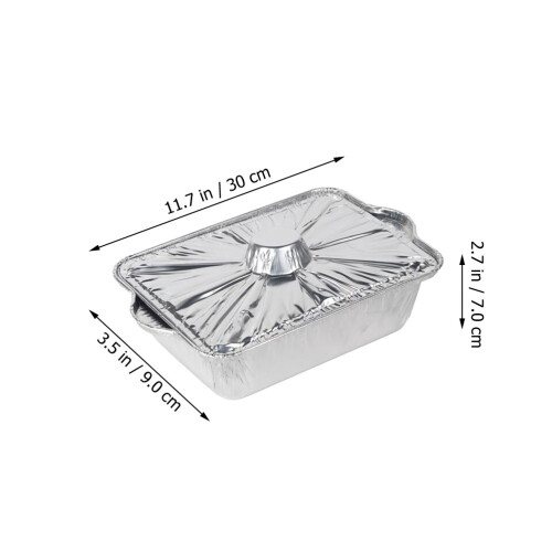aluminiumfolien-backform mit deckel, hitzebeständig, einweg 1