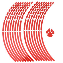 2 persoonlijke reflecterende fietswielstickers (rood, willekeurig)