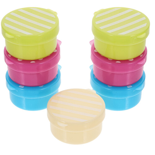 Condiment Container Assorted Color 8pcs 1.7x1.4x0.8in