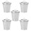 5 Pcs Flowerpot Mini Bucket Office Galvanized Iron 4