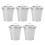 5 Pcs Flowerpot Mini Bucket Office Galvanized Iron 7