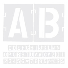 5 Count Number Alphanumeric Template 13.00x12.50x0.10cm White