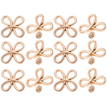 6Pairs Alloy Chinese Style Buttons Delicate Knot Loop Fasteners