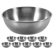 Stainless Steel Dipping Bowls Silver For Kitchen 10pcs