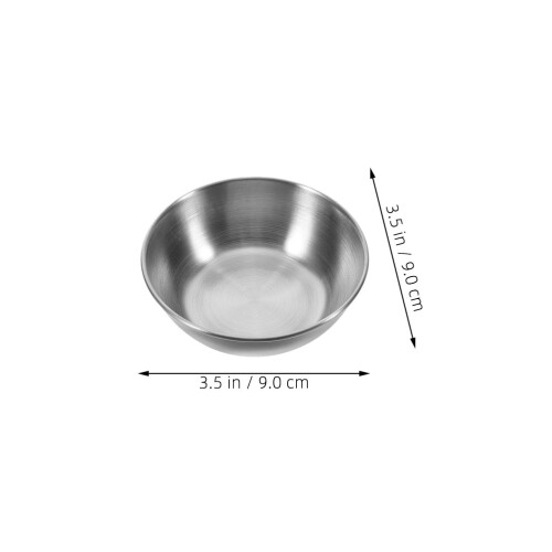 Stainless Steel Dipping Bowls Silver For Kitchen 10pcs 2