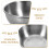 Stainless Steel Dipping Bowls Silver For Kitchen 10pcs 9