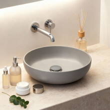 (Dark Grey) 40cm Round Ceramic Countertop Washbasin Vessel Sink