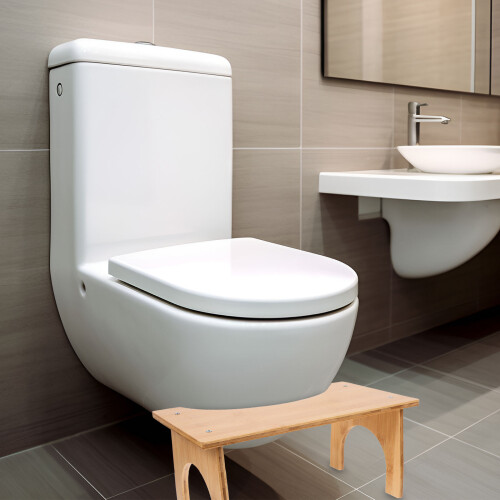 Tabouret Ergonomique En Bois Solide Pour Salle De Bain 2
