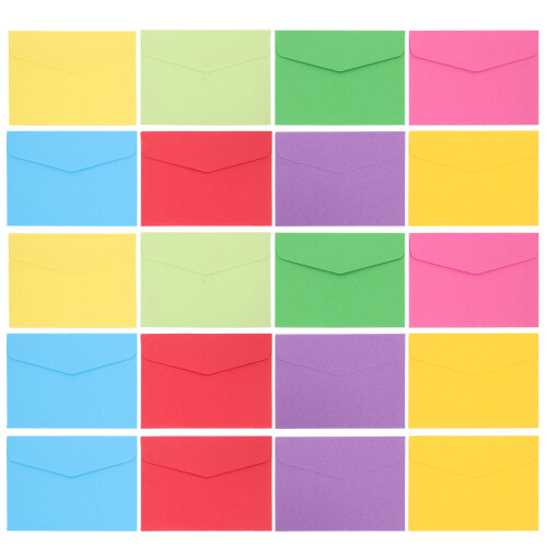 Unbranded  80 Pcs Colored Envelope Light Weight Envelopes Draw On