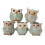 5 Pcs Owl Succulent Ornaments Unique Small Pot Mini Ceramic Pots 1