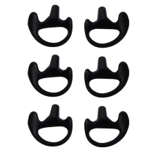 3Pairs Black Silicone Ear Mold Tips for Two Way Radio Earpiece Comfort