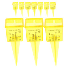 Mlins 10 Pcs Sprinkler Rain Gauge 13.30x4.70x4.50cm Yellow