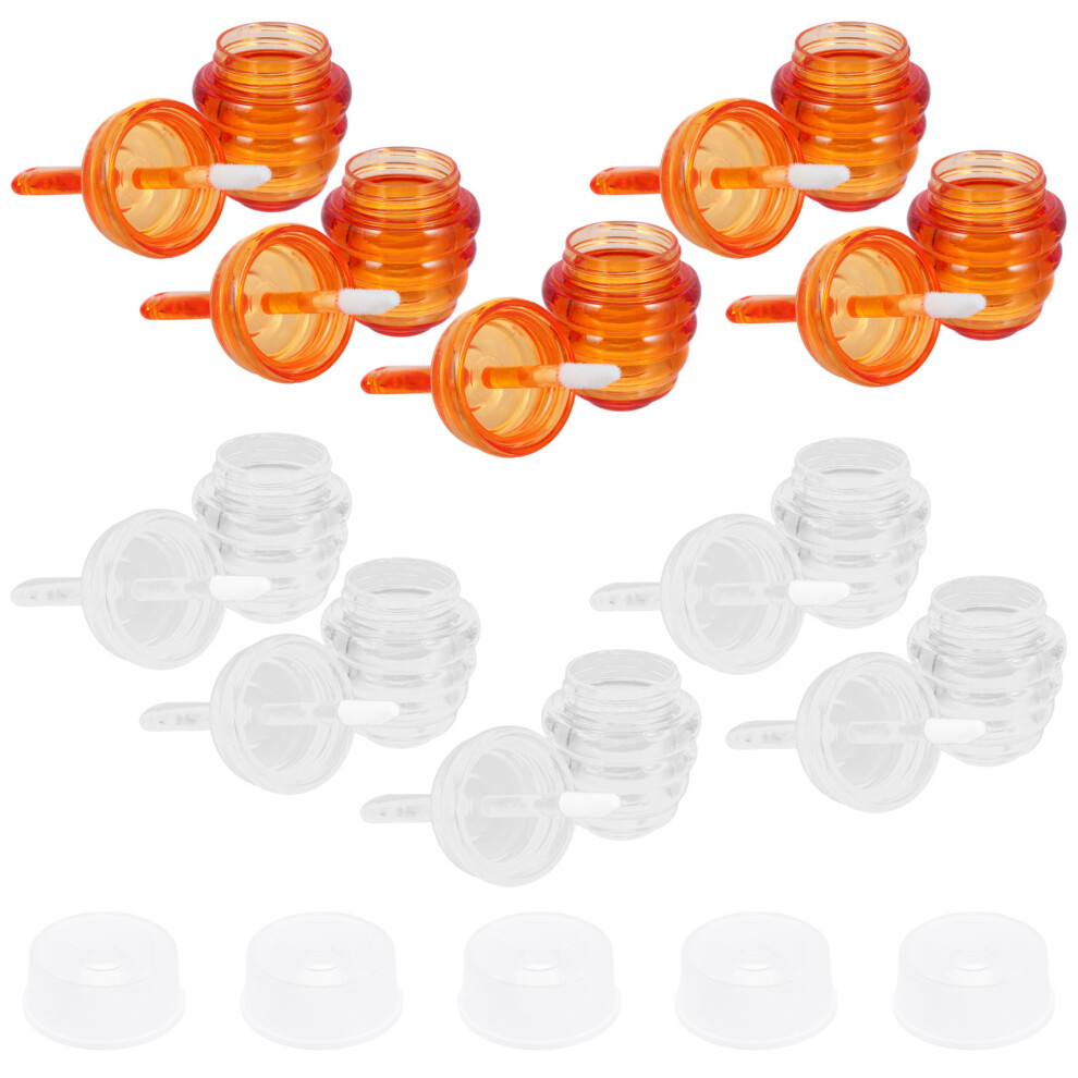 Vaguelly 10Pcs Empty Lip Gloss Tubes Honeycomb Lipstick Tubes Container