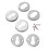 Home Security Lock Cover Iron Silver 1 Set 6
