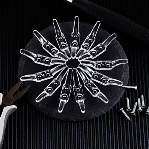 12 Pcs Double Hole Positioning Hook Curtain Roller Hooks Retainer 2