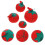 Red Pp Cotton Sewing Pin Pillow 4pcs For College Students 4
