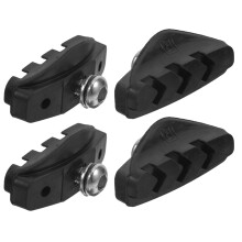 2Pairs Wearable Rubber C-Brake Pad Set for Bikes Noise-Reducing Black