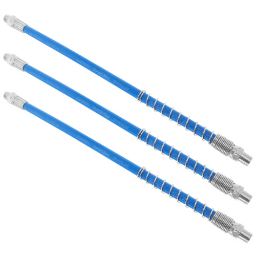 3 Pcs Replacement Grease Hose Spring Flexible Extension Blue