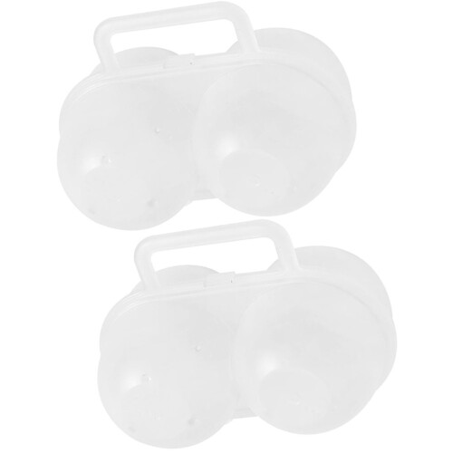 2pcs Egg Holder For Camping With Shockproof Design 11x6.2x7cm