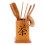 Gongfu Tea Set Tools Light Brown Bamboo 1set 4.1x3x3in 1