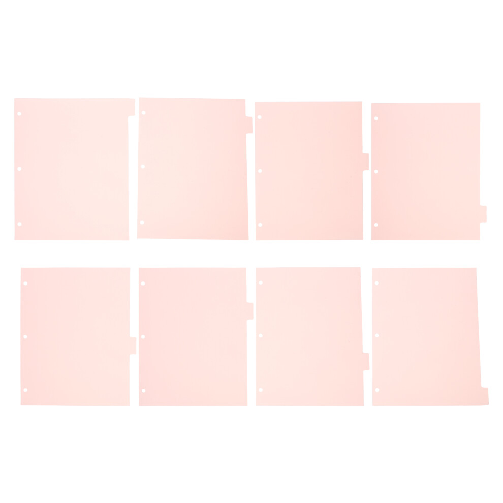 8 Sheets Plastic Binder Dividers Notebook Tabs Recipe Page Separators-image-OPC-PK8QJNH-NEW