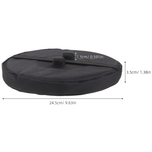 Collapsible Stool Cushion Portable Black 1set 9.6x9.6x2in 1