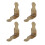 4 Pcs Retro Corner Protectors 铜配件装饰 Tools Box Vintage Style 1