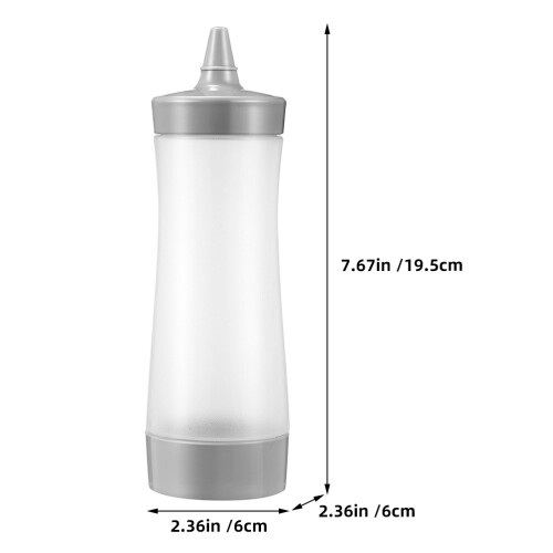 Grey Salad Dressing Bottle 2pcs 10.61in 1