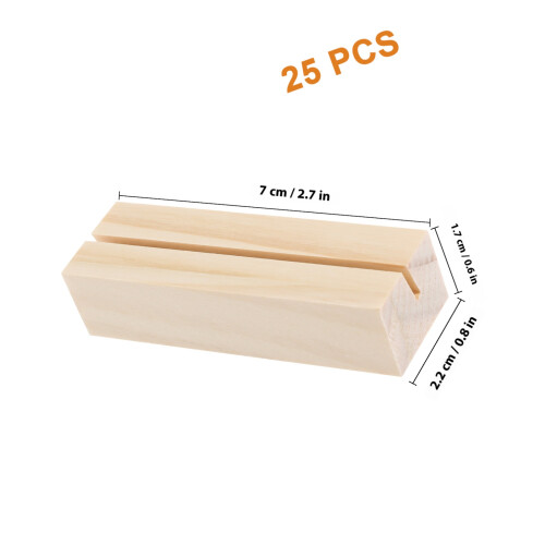Picture Holders Wooden Rectangular 25pcs 2.9x1x0.8in 1