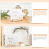 Picture Holders Wooden Rectangular 25pcs 2.9x1x0.8in 7