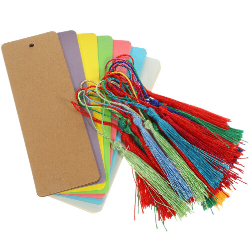 1 Set Paper Blank Bookmarks Fan Shape For Diy Tree Decoration 1