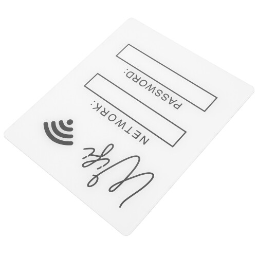 Acrylic Wifi Password Sign For Writable White Display Board