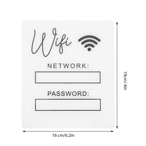 Acrylic Wifi Password Sign For Writable White Display Board 2