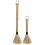 Barbecue Grill Accessory Long Handle Round Brush Head 2pcs 11