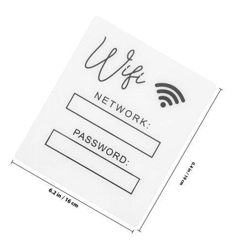 Acrylic Wifi Password Sign For Writable White Display Board 1