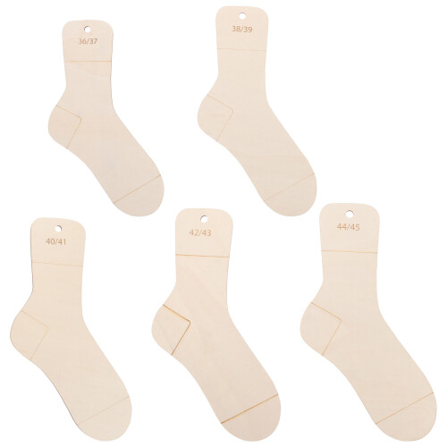 5 Pcs Stocking Display Molds Blocking Kit For Knitting Beige
