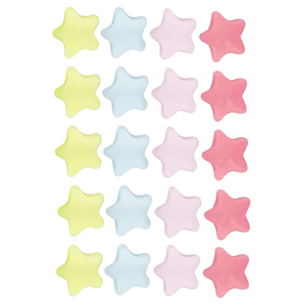 Ohphcall Unisex Light 100Pcs Acrylic Pentagram Hair Beads Assorted Color Dreadlocks Rings