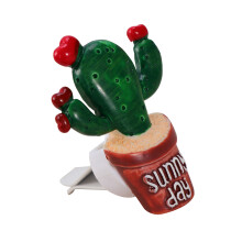 Cactus Resin Car Accessory Multi Color For Fragrance