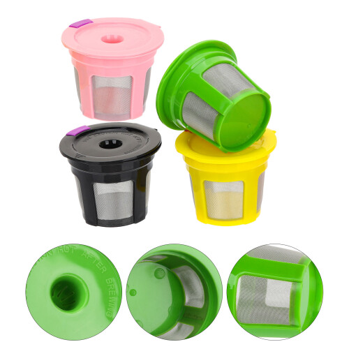 4 Pcs Coffee Machine Filter Cup Reusable Cups Espresso Maker 2