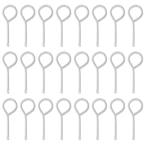 100 Pcs Tag Fire Extinguisher Latch 5.30x2.00x0.30cm Silver 2